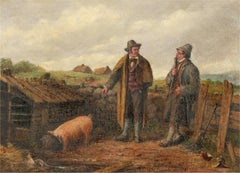 W.E. Mitchell - 1881 Oil, Look at the Pig