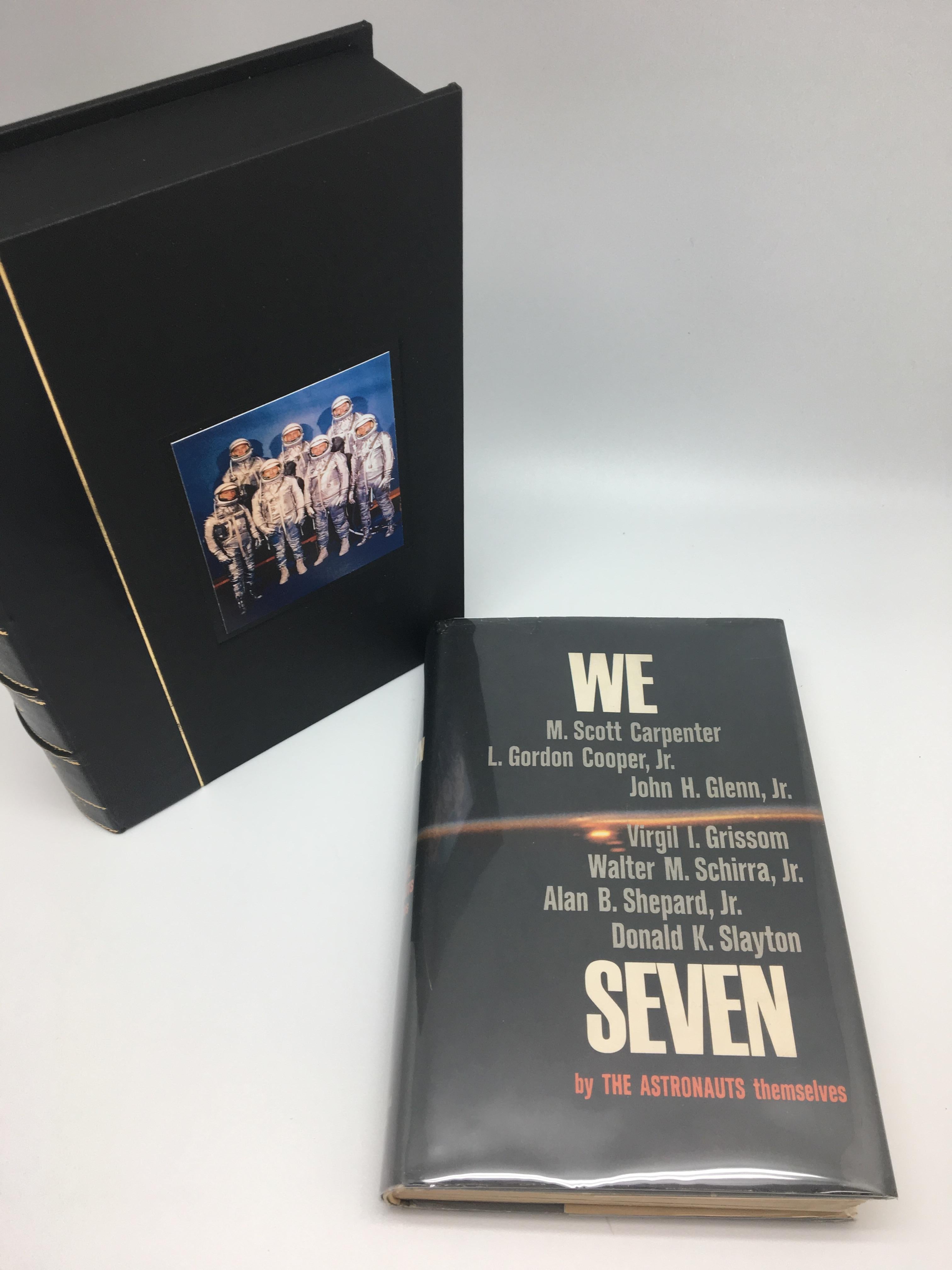 Carpenter, M. Scott, L. Gordon Cooper, Jr., John H. Glenn, Jr., Virgil I. Grissom, Walter M. Schirra, Jr., Alan B. Shepard, Jr., Donald K. Slayton. We Seven by The Astronauts Themselves. New York: Simon and Schuster, 1962. Signed by the astronauts.