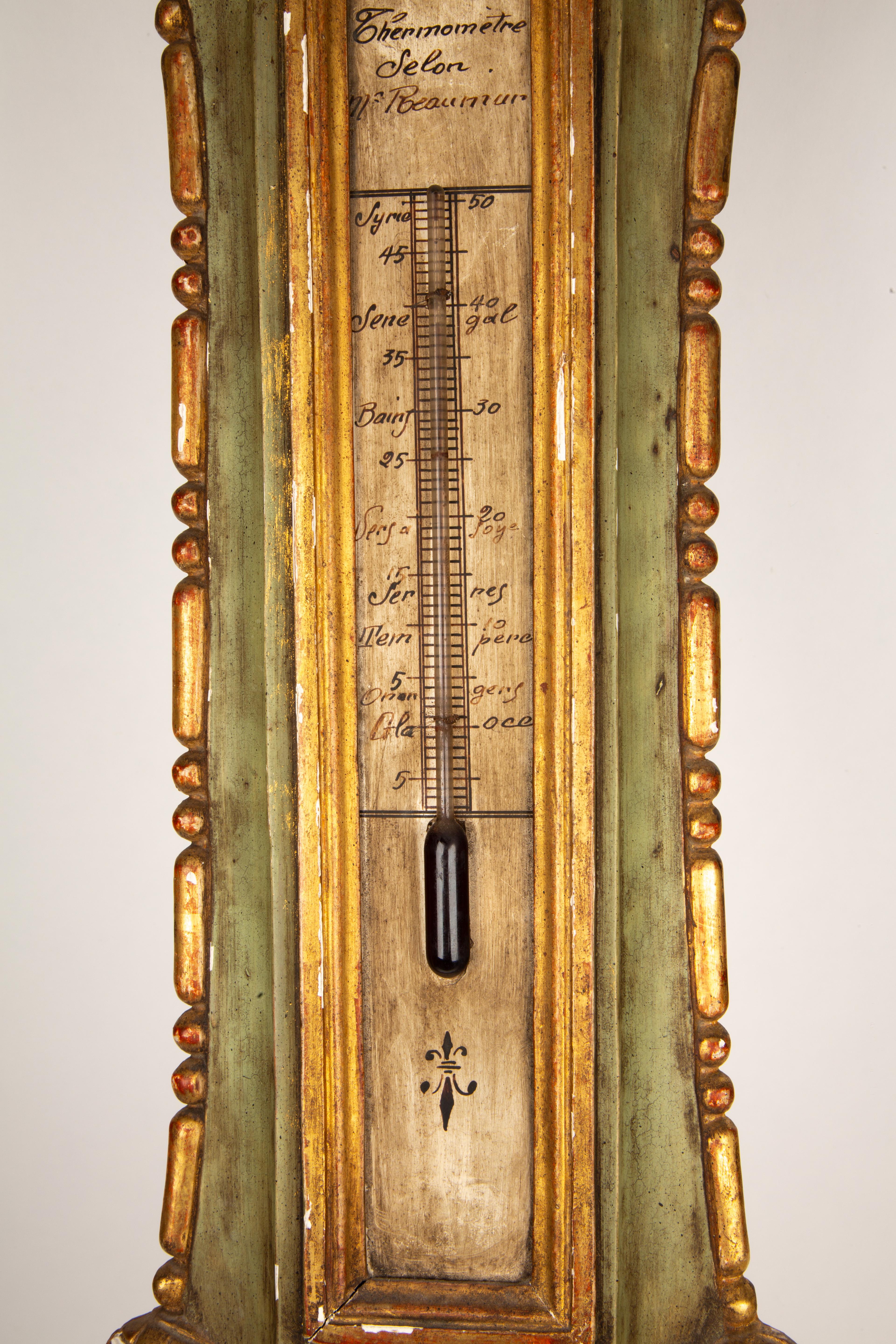 Louis XVI La météo avec style : Baromètre français exquis du XVIIIe siècle par Charles Desnioulin en vente