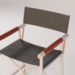 Weather Resistant Outdoor Chair with Outdoor Leather Details