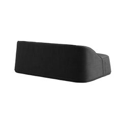 Divano da giardino robusto con rivestimento in schiuma nera resistente agli agenti atmosferici