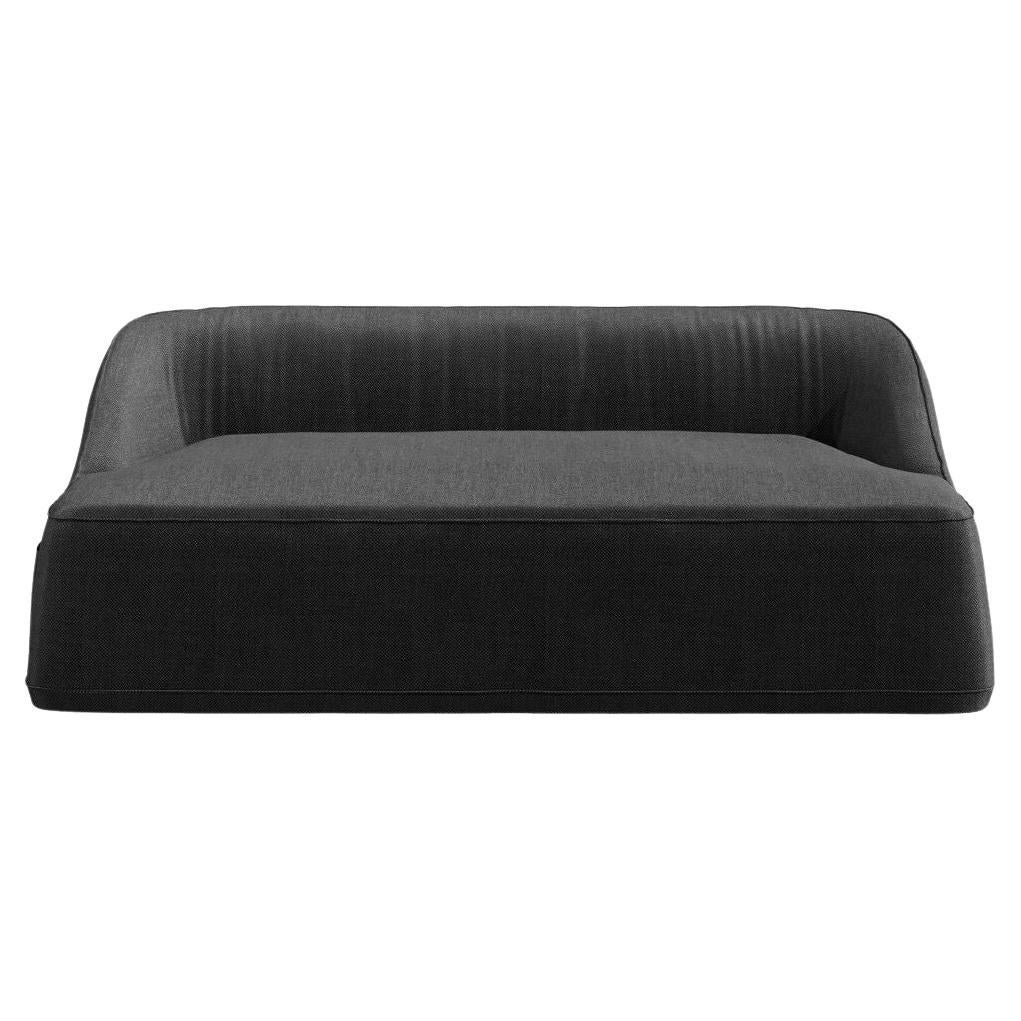 Outdoor Sofa with Weather-Resistant Black Upholstery Only made With Foam For Sale