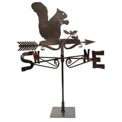 Weather Vane Made of Iron Depicting a Squirrel, Early 1900s