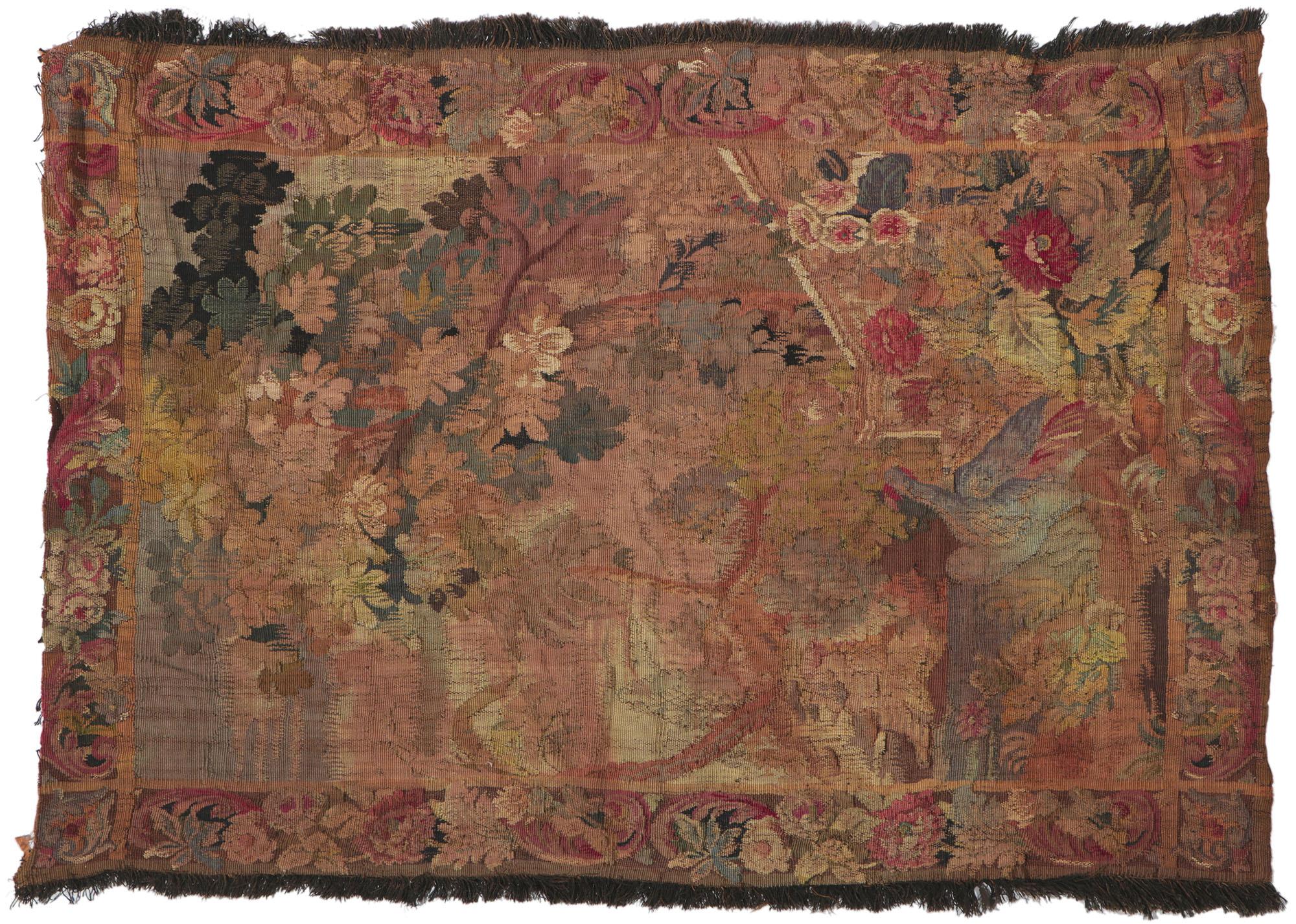 Antique French Aubusson Tapestry, 04'01 x 06'00 For Sale 4