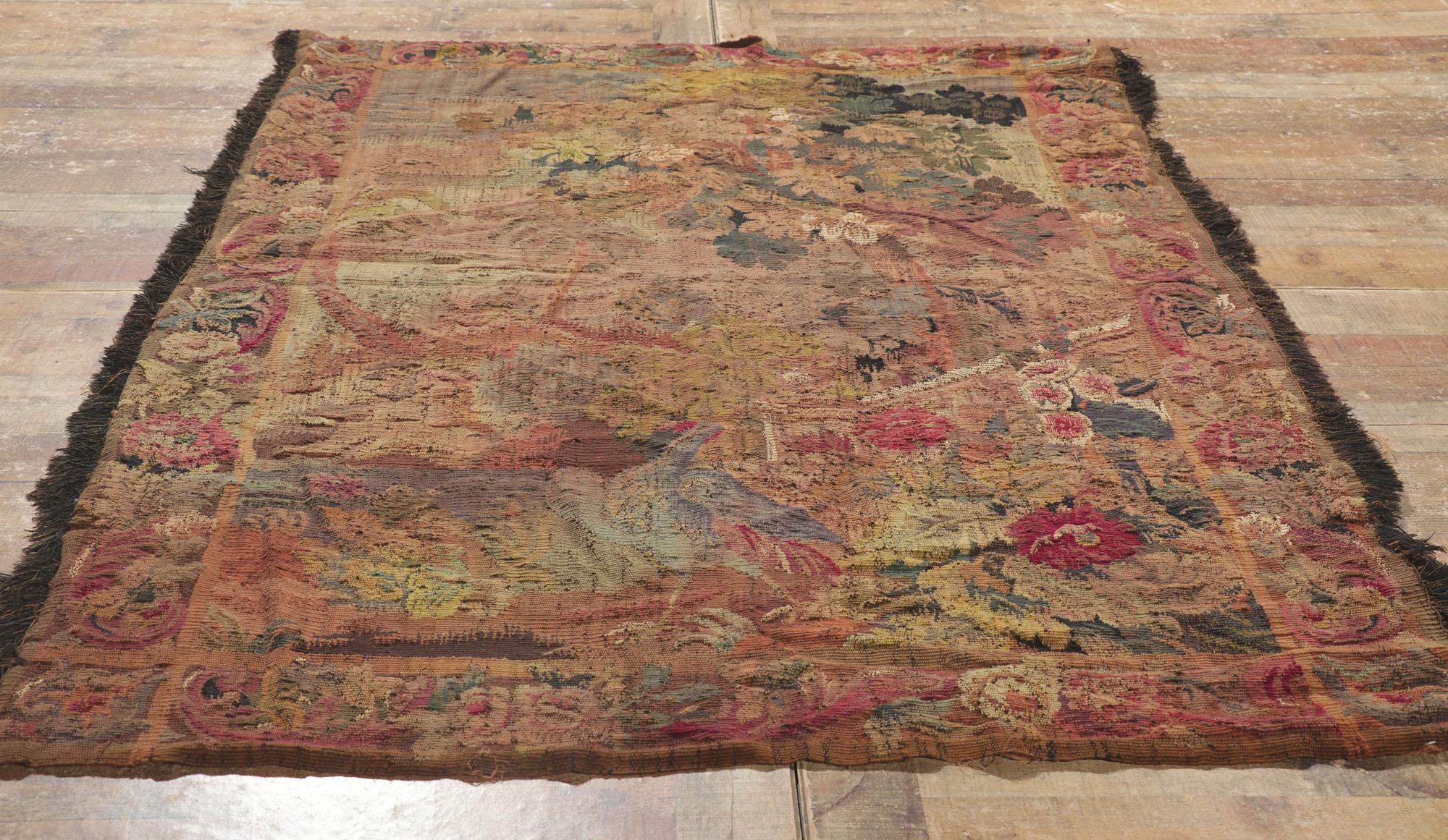 Antique French Aubusson Tapestry, 04'01 x 06'00 For Sale 2