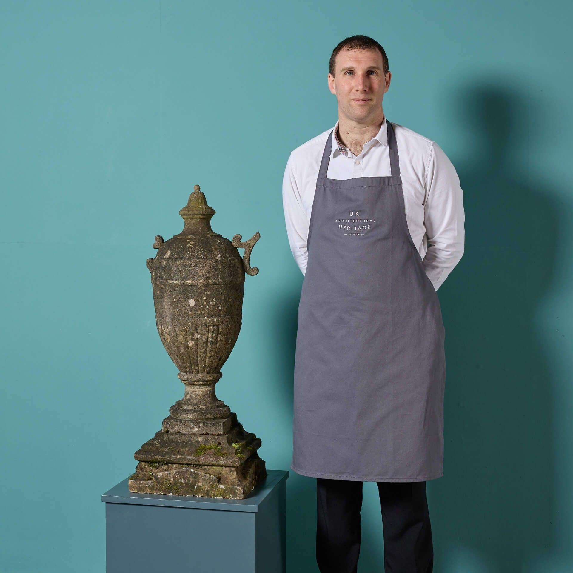 A weathered antique Neoclassical finial sourced from an estate in Shropshire. Dating to circa 1780, this marble finial has a desirable weathered look only achieved after exposure to the elements over many years.

You can just imagine this striking