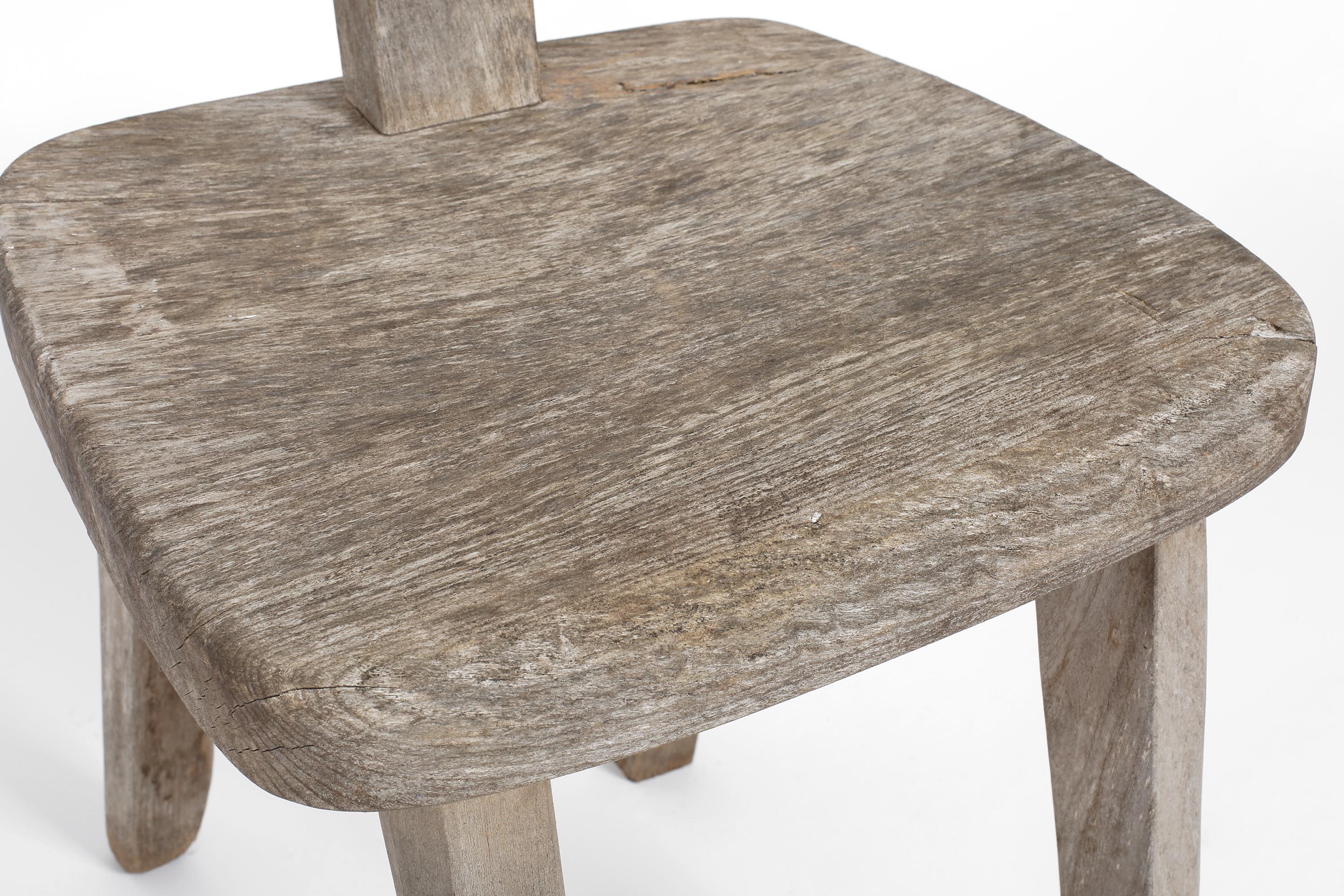Weathered Elm T Chair attributed to Olavi Hanninen 1