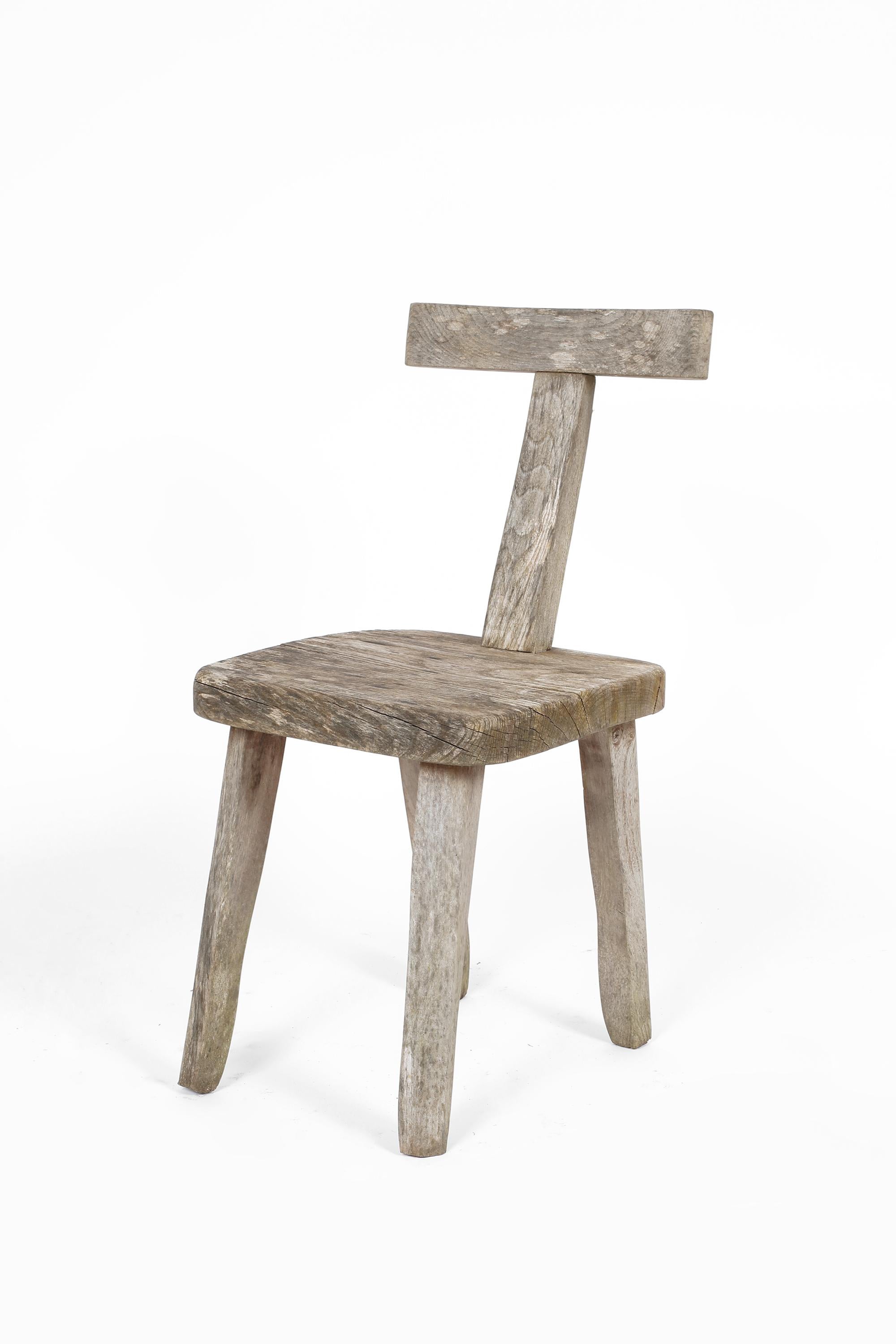 Weathered Elm T Chair attributed to Olavi Hanninen 3