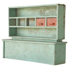 Weathered Folk Art Miniature Shop Counter 1950s