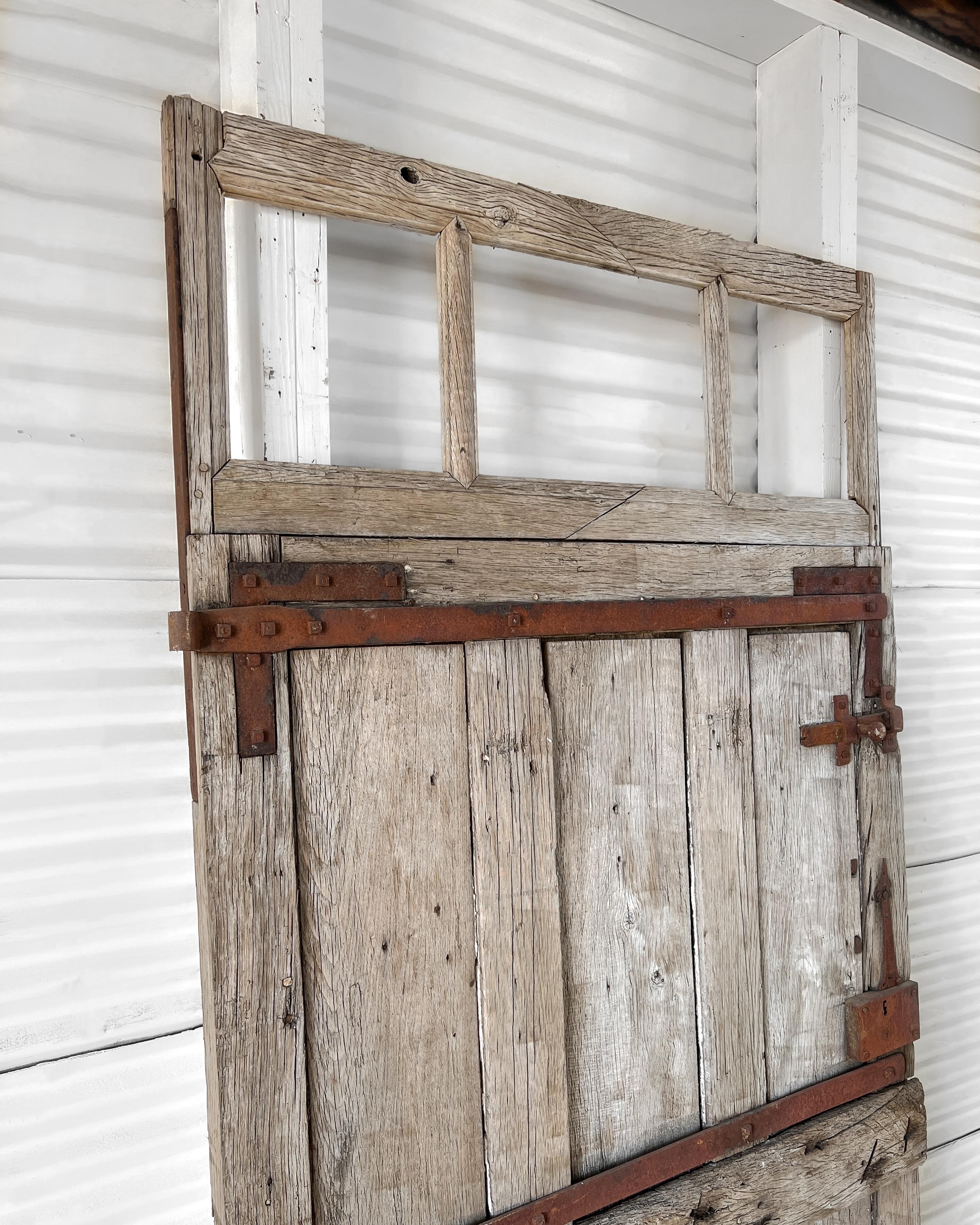 18th Century and Earlier Weathered French Barn Stall Door