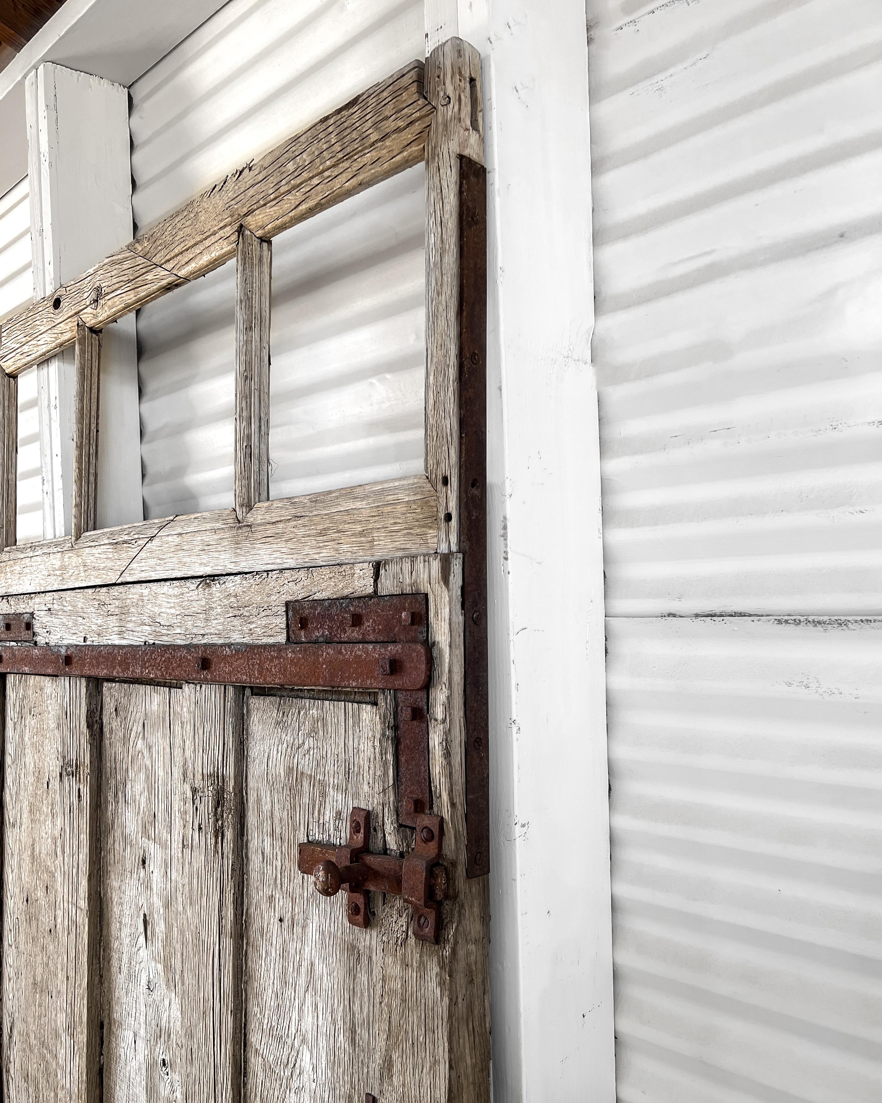 Wood Weathered French Barn Stall Door