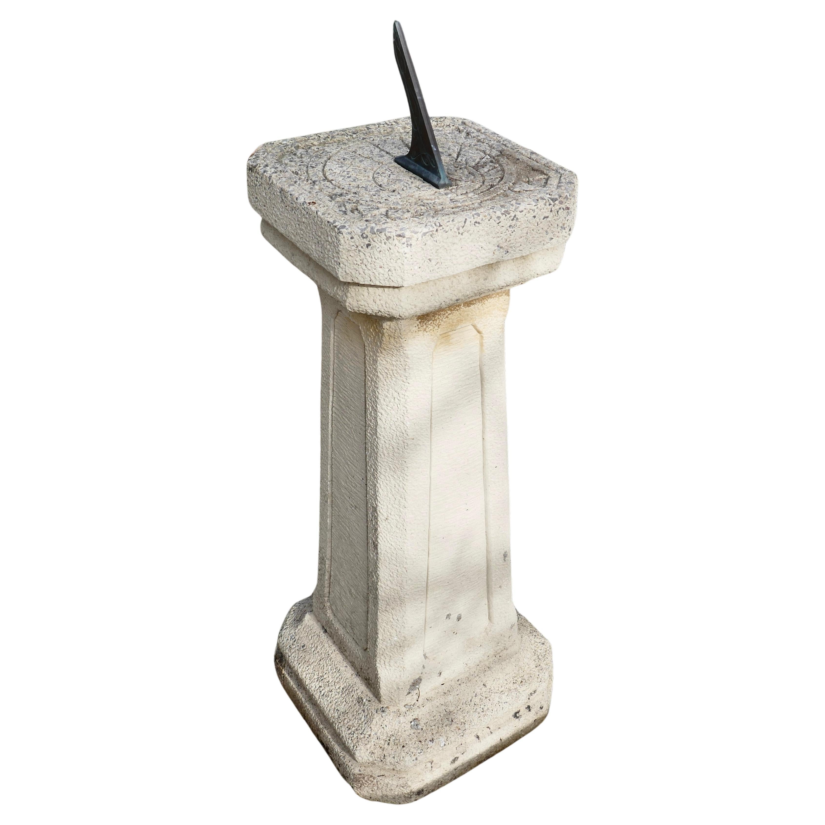 Weathered Garden Sundial For Sale