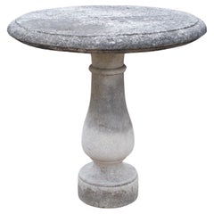 Weathered Limestone Baluster Bistro or Garden Table from Northern Italy