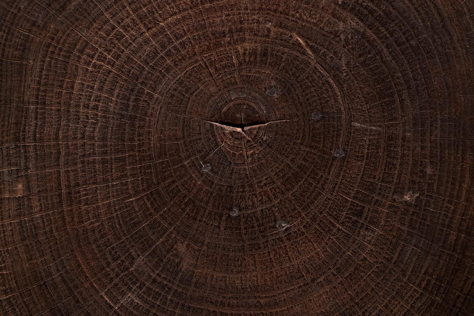 Table d'appoint en bois de marmite de litchi vieilli en vente 2