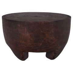 Table d'appoint en bois de marmite de litchi vieilli