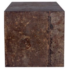 Weathered Metal Cube Form Element