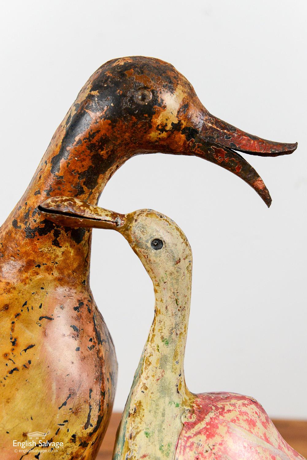 European Weathered Metal Duck / Bird, 20th Century For Sale