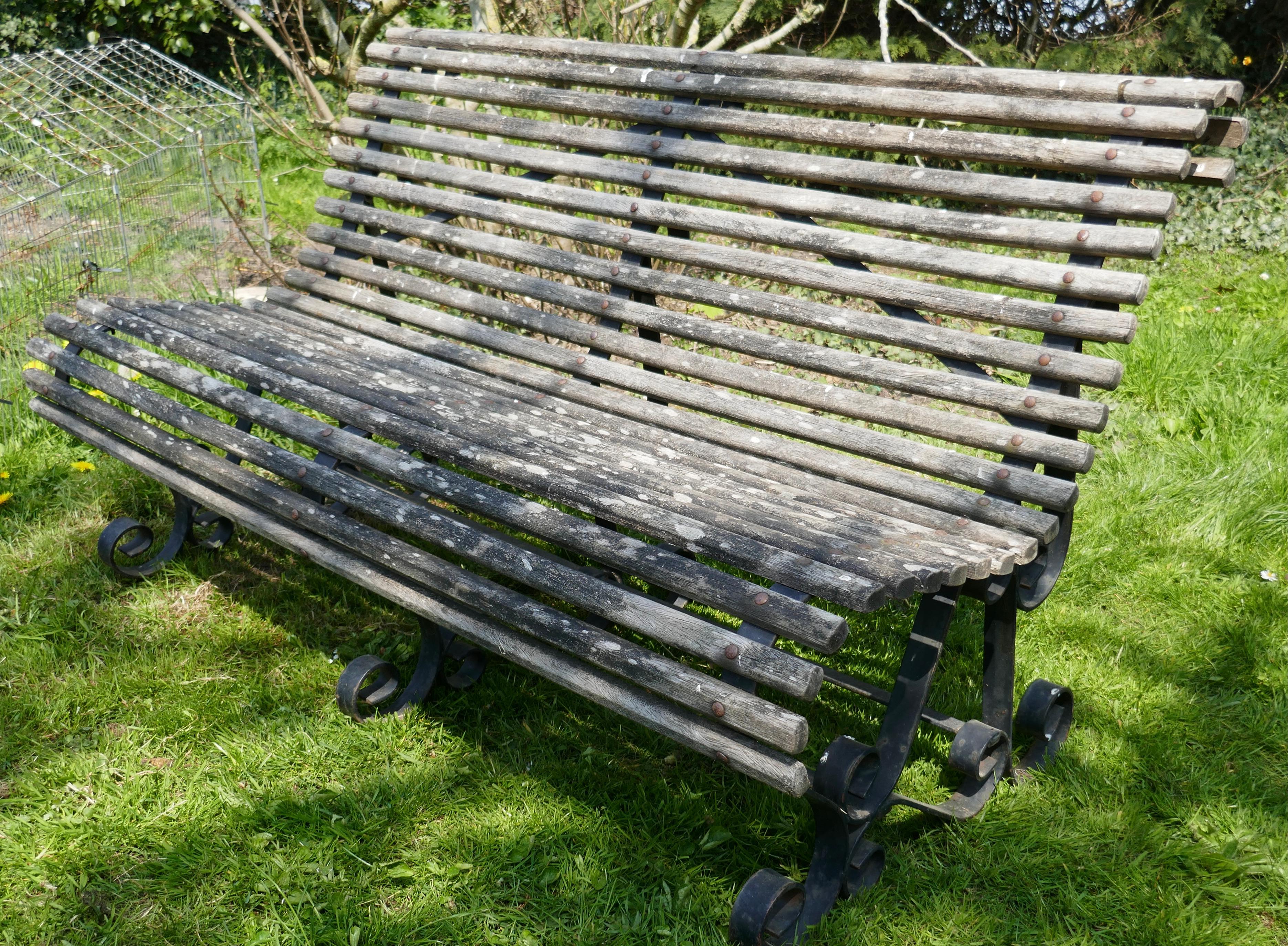 covered garden bench