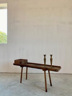 Primitive Pine Wood Cabbage Cutter Coffee Table, Late 1800s, USA