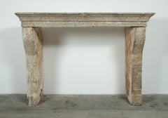 Weathered Rustic French Limestone Mantel