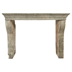 Weathered Rustic French Limestone Mantel