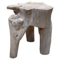 Weathered Teak Root Side Table