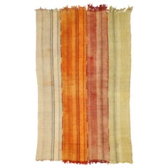 modern rustic rugs Weathered Vintage Turkish Kilim Rug with Modern Rustic Style