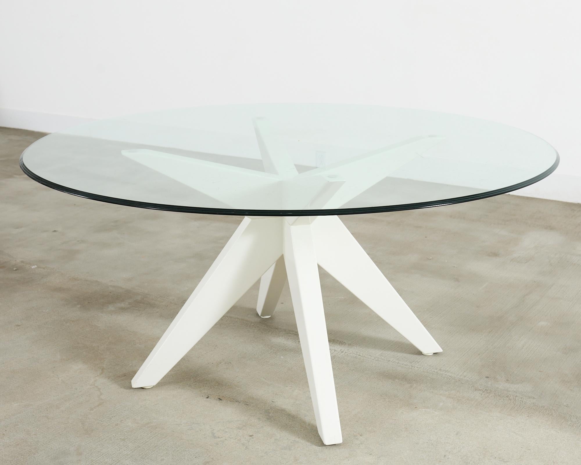 Weatherend Estate Furniture Lacquered Adams Garden Dining Table For Sale 3