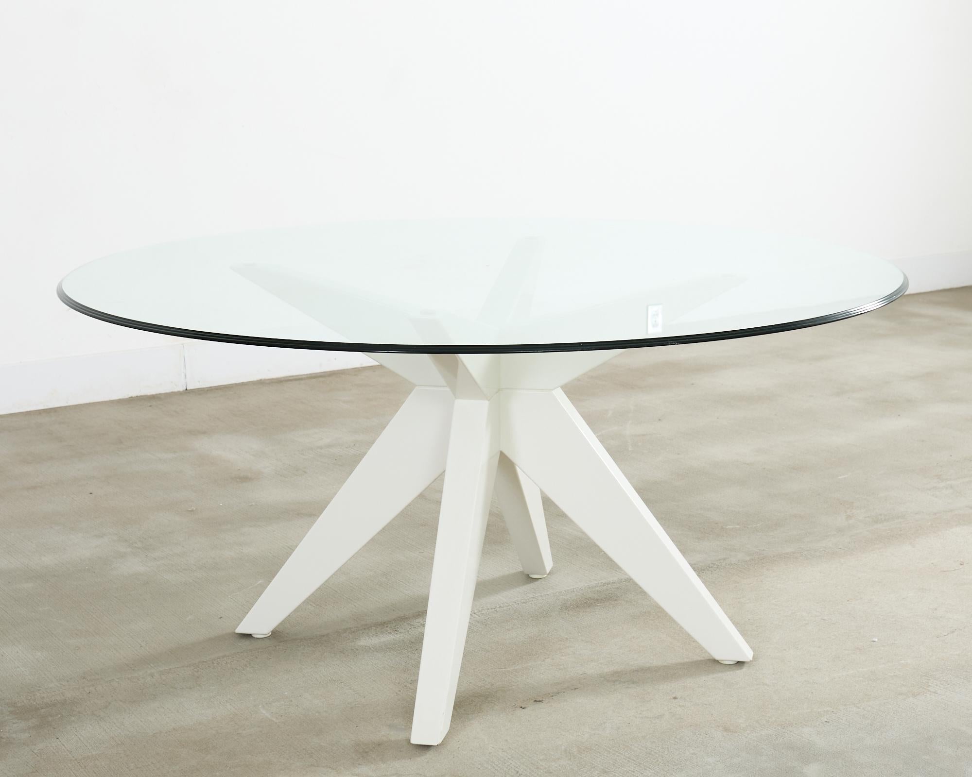 Weatherend Estate Furniture Lacquered Adams Garden Dining Table For Sale 10