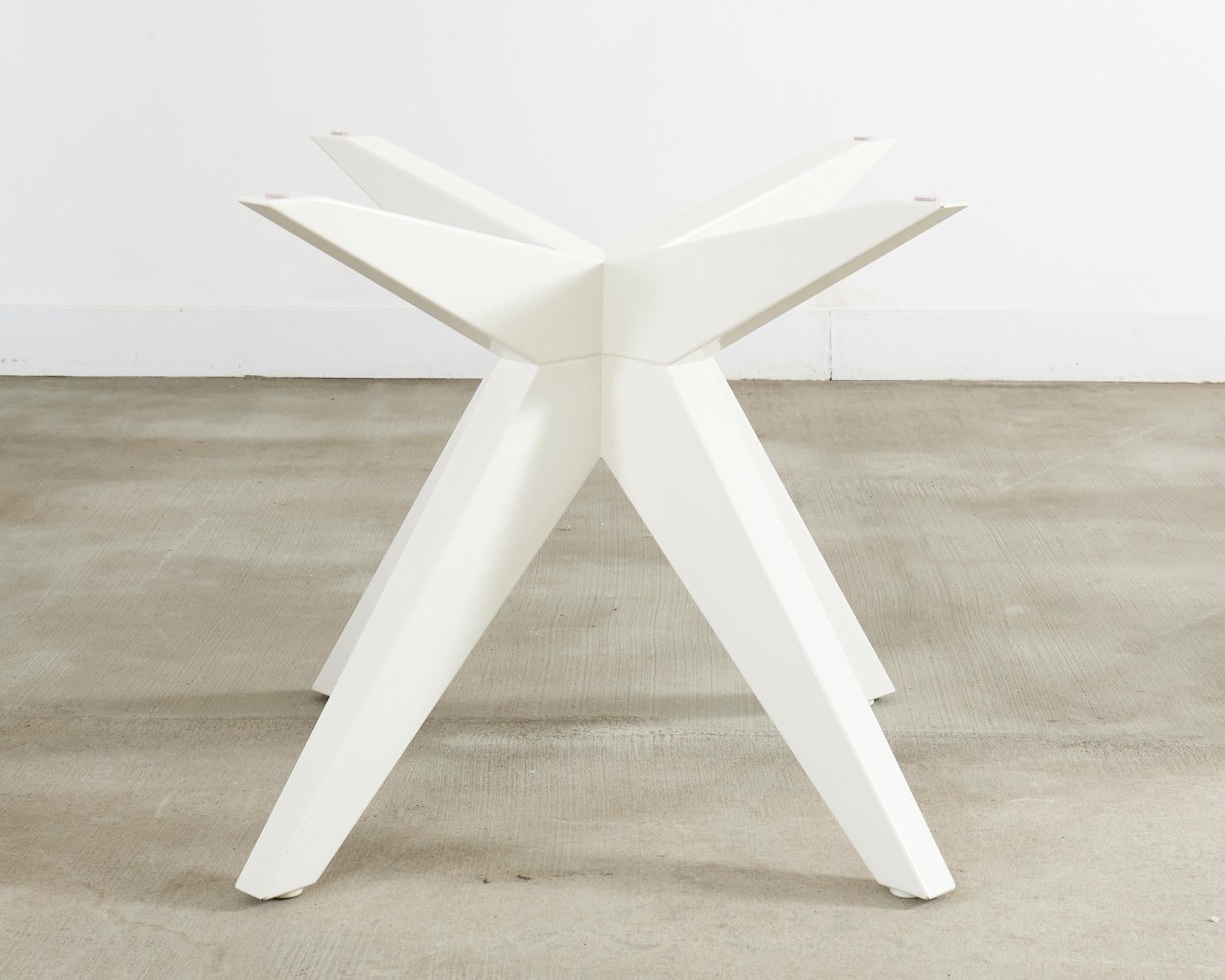 Weatherend Estate Furniture Lacquered Adams Garden Dining Table For Sale 1