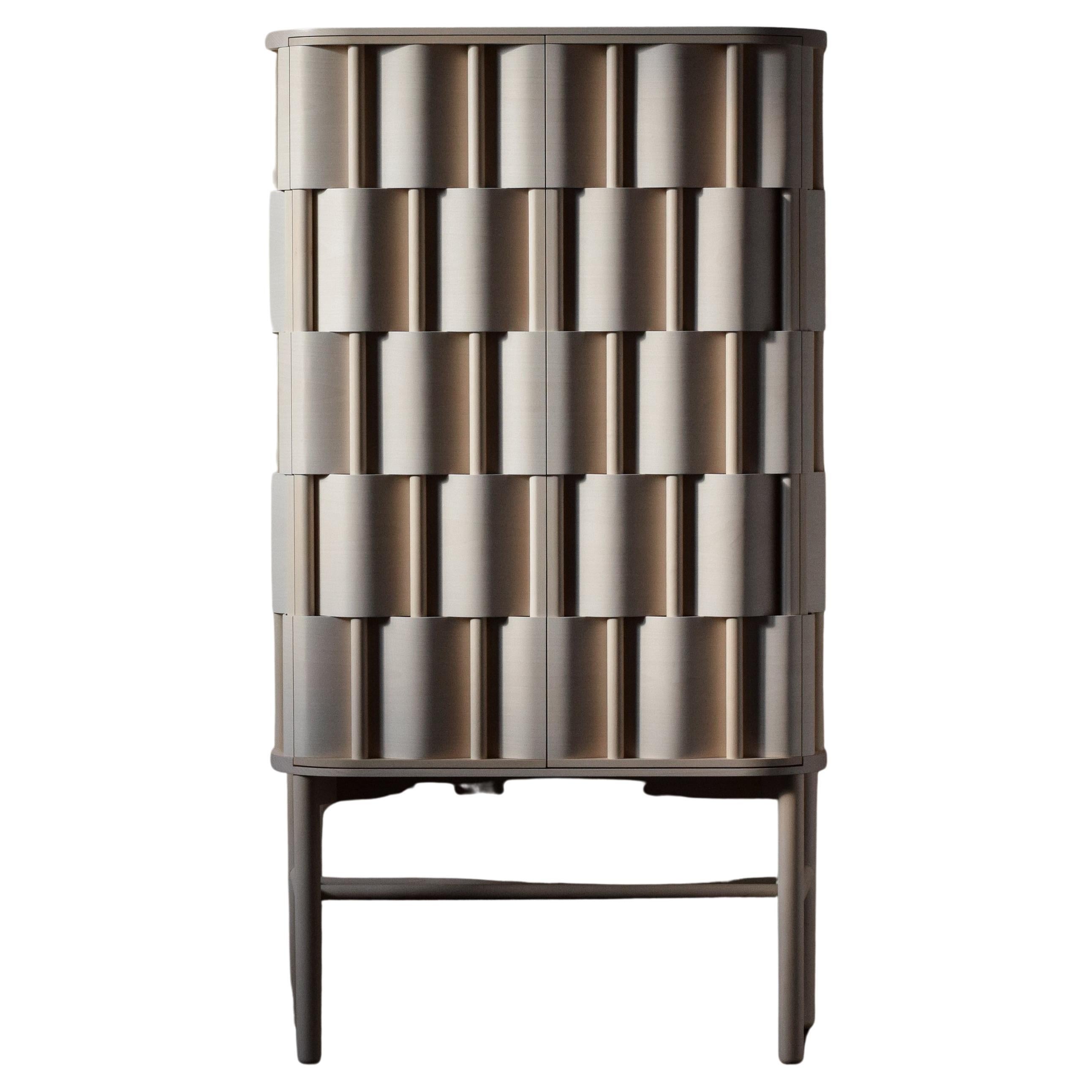 Scandinavian Modern Weave 86, Cabinet from Ringvide, Birch Wood Natural Oil, Scandinavian For Sale