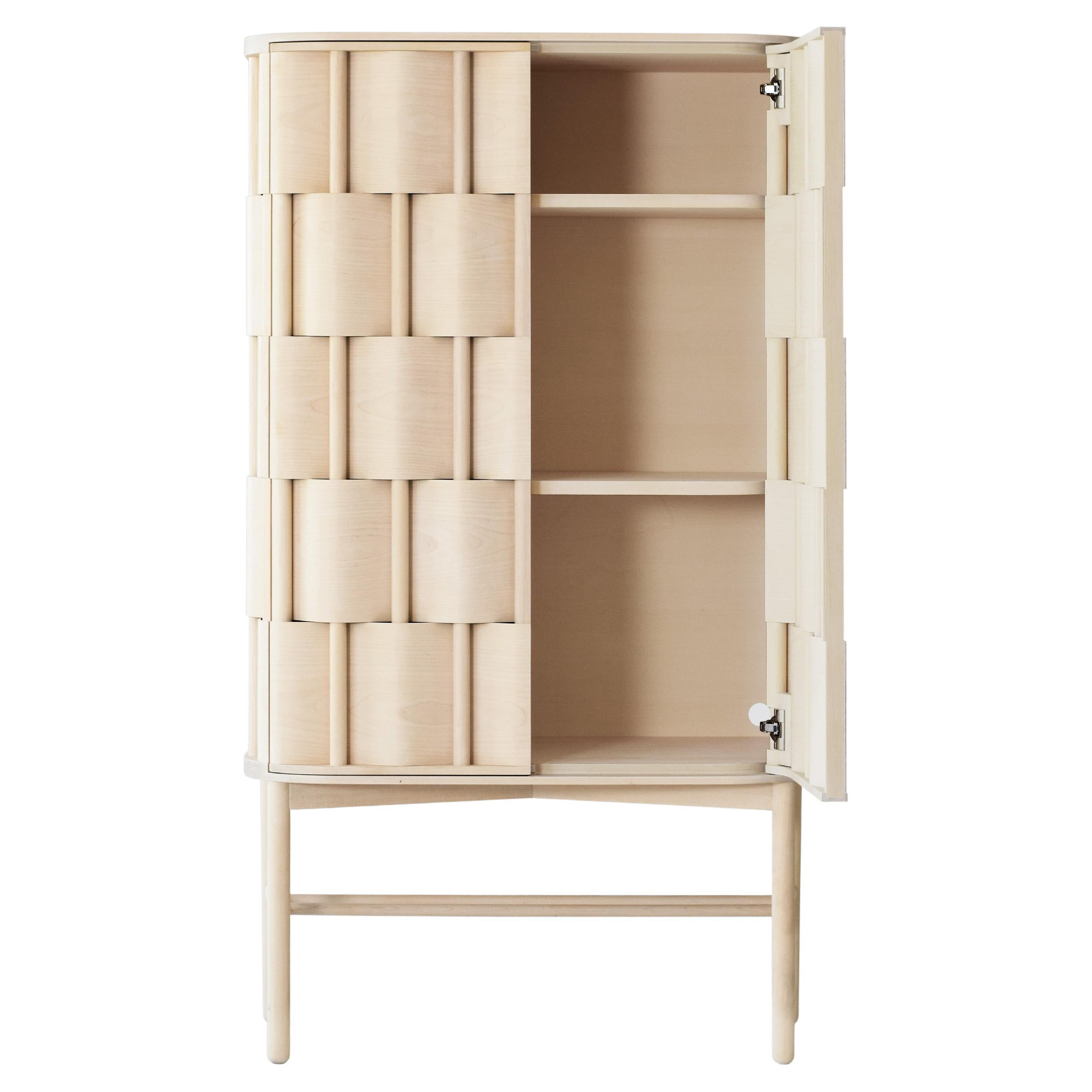 Weave 86, Cabinet from Ringvide, Birch Wood Natural Oil, Scandinavian For Sale
