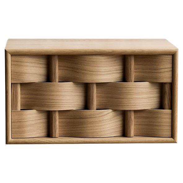 Weave Bedside / Night stand 45 from Ringvide, Oak Wood Natural Oil, Scandinavian For Sale