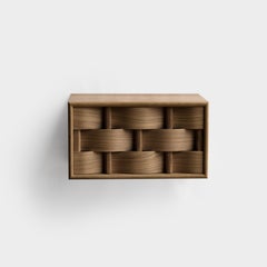 Weave Bedside / Night stand 45 from Ringvide, Oak Wood Smoked, Scandinavian