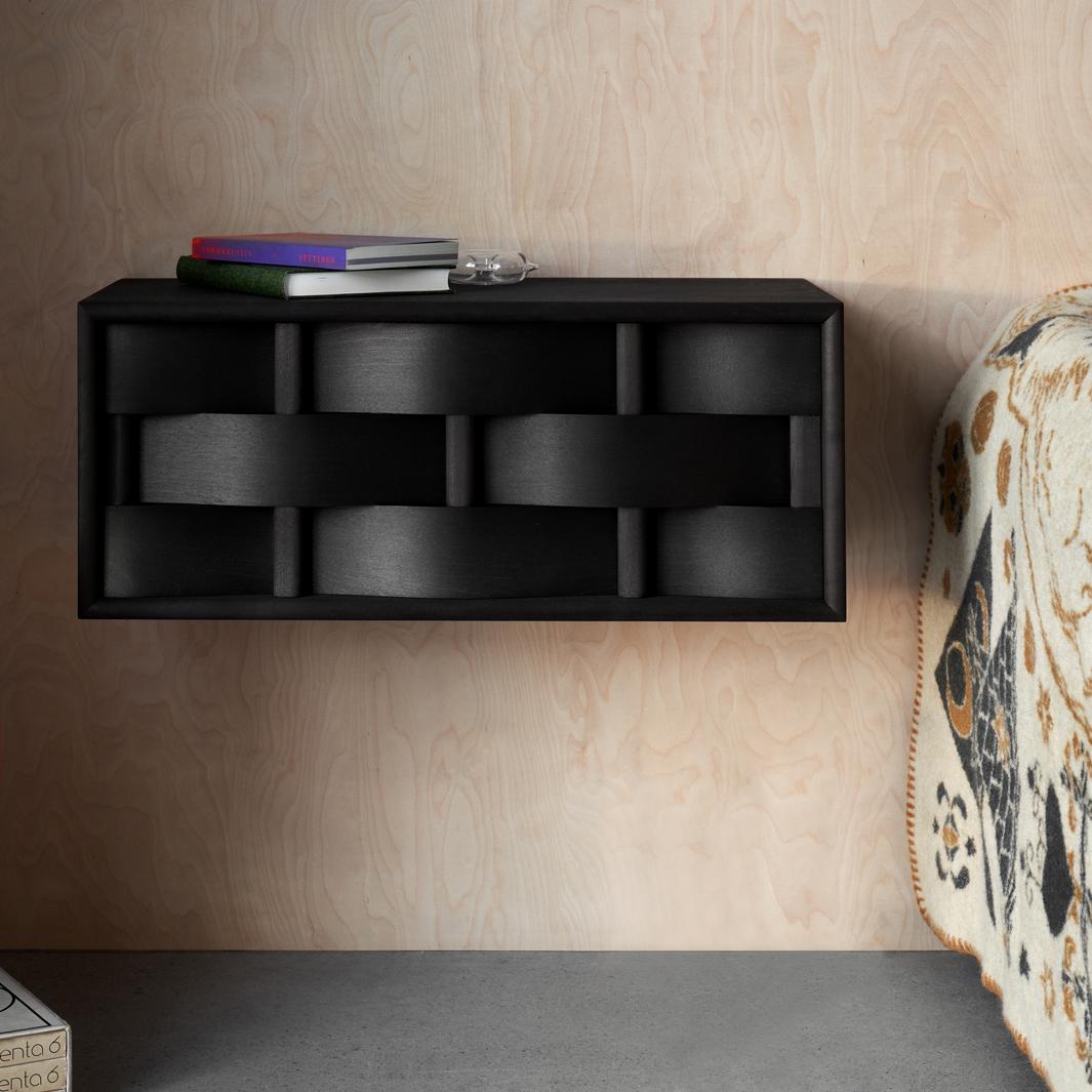 Weave bedside table 
Bedside table, made of solid birch wood and laminated birchveneér or solid oak wood and oak veneér. Modern yet classic, bold yet modest the bedside serves as a great example of Scandinavian contemporary design. Designed by