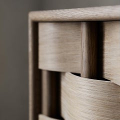 Weave Bedside 60 from Ringvide, Smoked Oak Wood, Scandinavian