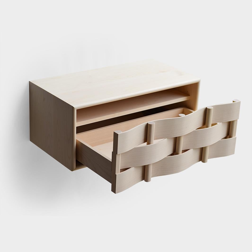 table de chevet bouleau