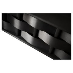 Weave Bedside 45 from Ringvide, Birch wood, black oil, Scandinavian