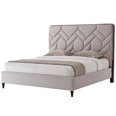 Weaved Modern US King Bed, Neutral