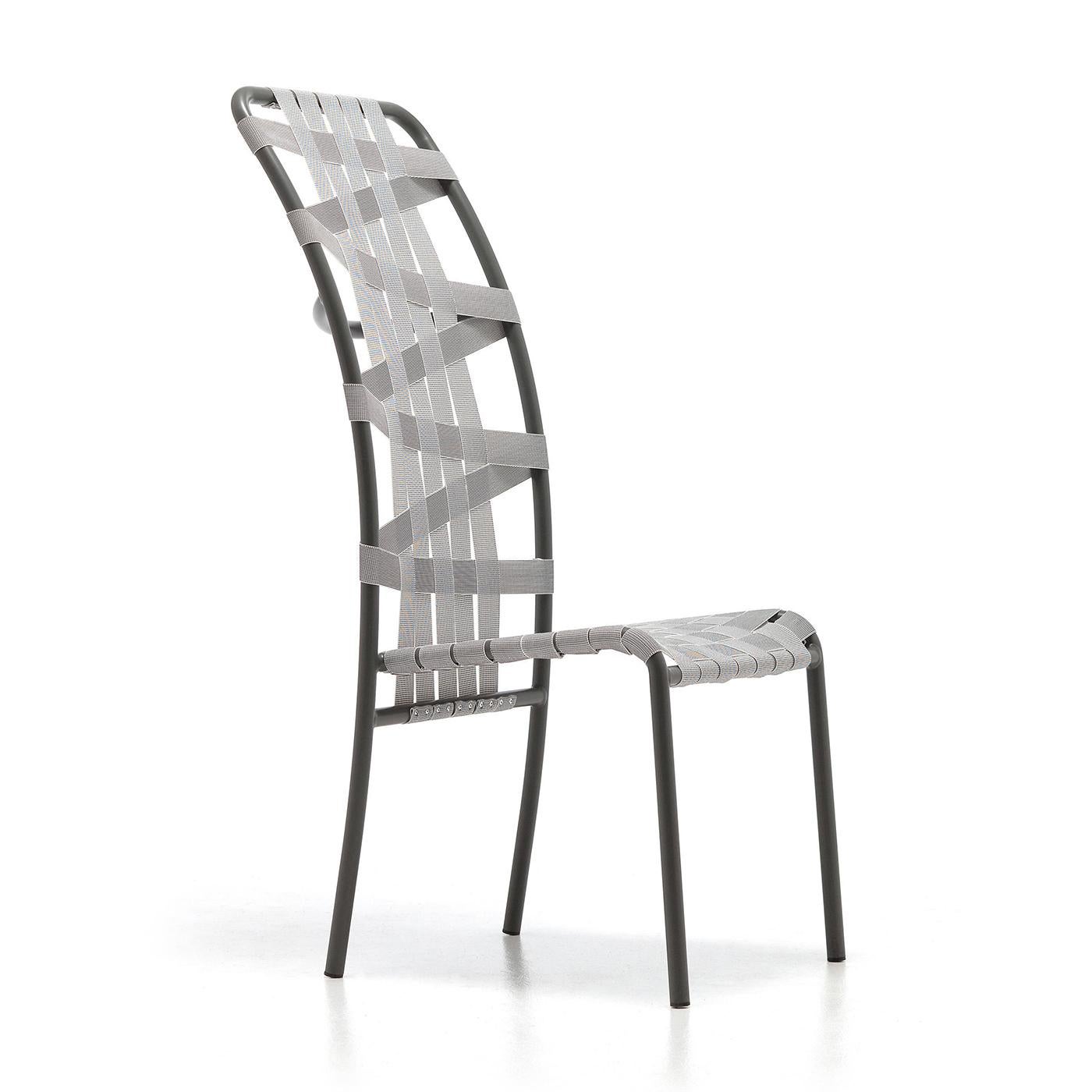Contemporary Weaving High Back Chair For Sale