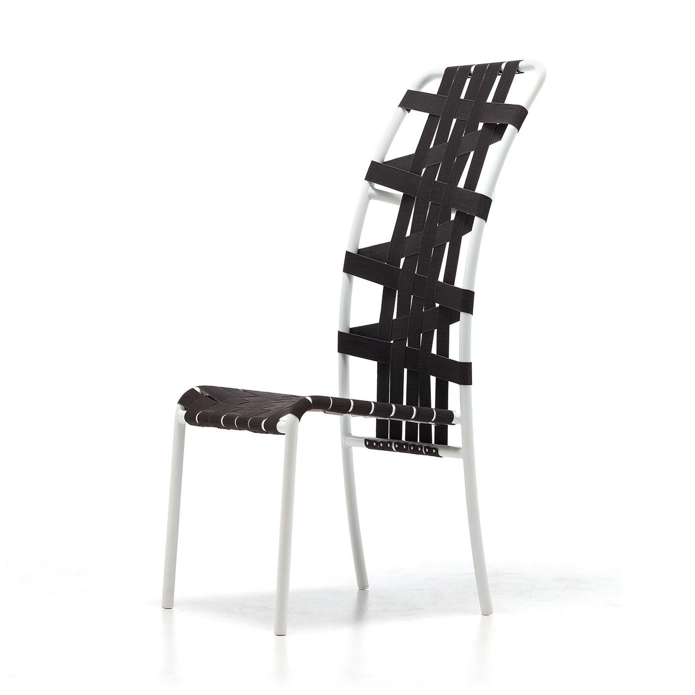 Alluminio Sedia con schienale alto Weaving in vendita