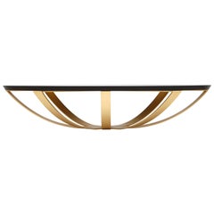 Web - Dinning table with gold leaf base and French oakwood top