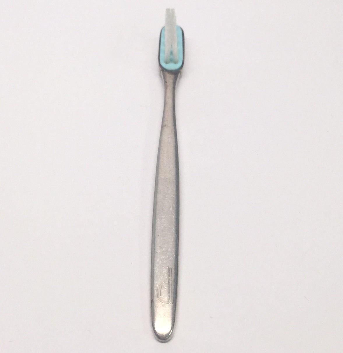 WEB Sterling Silber Babyzahnbürste mit Monogramm 