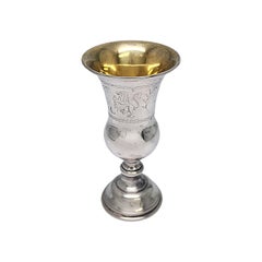 Tazza Kiddush Web in argento Sterling e oro con Monogram #16813