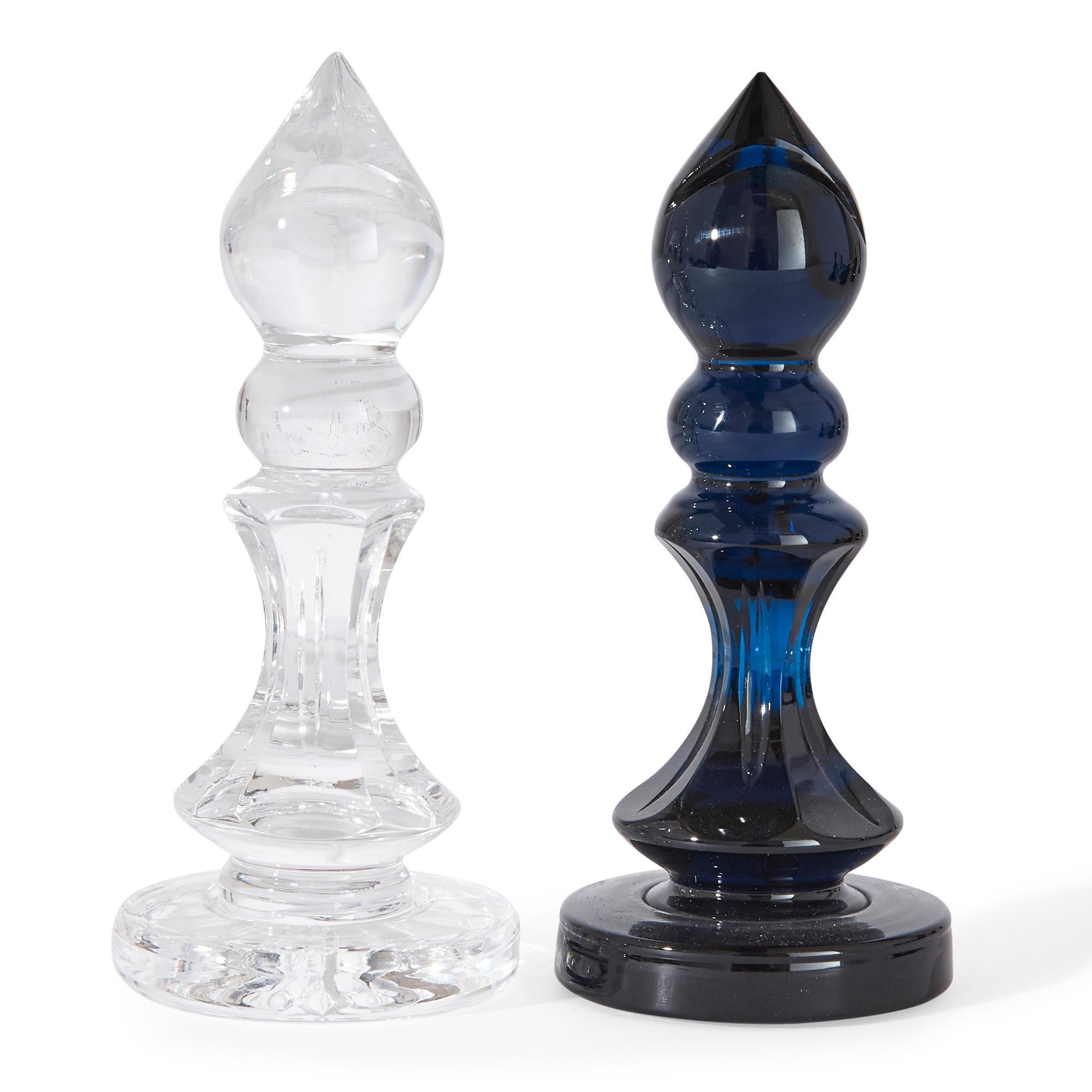 Mid-20th Century Webb Corbett and Royal Doulton Crystal Chess Set