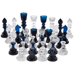 Webb Corbett and Royal Doulton Crystal Chess Set