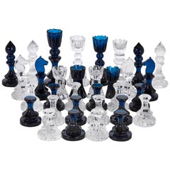 Vintage Webb Corbett and Royal Doulton Crystal Chess Set