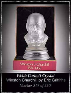 Webb Corbett for Royal Doulton Crystal Bust Sir Winston Churchill Ltd. 217/250