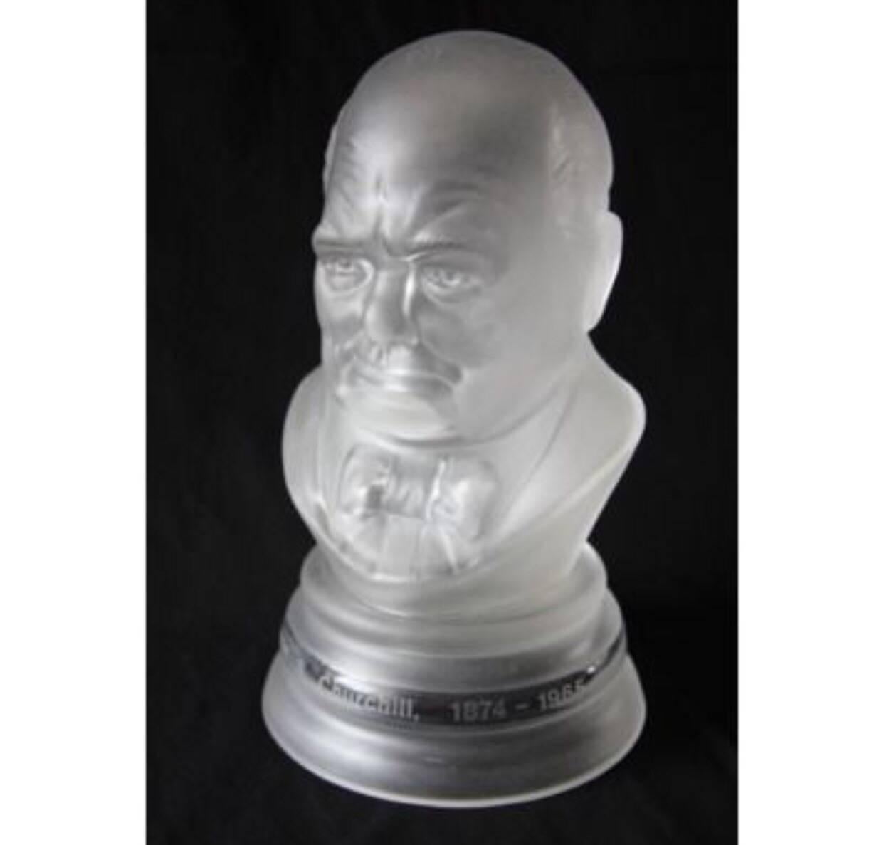 English Webb Corbett for Royal Doulton Crystal Bust Sir Winston Churchill Ltd. 217/250 For Sale