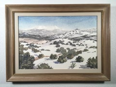 Paesaggio vicino a Cundiyo, NM', di Webb Young, acquerello su carta